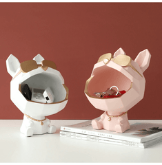 طبق تخزين على شكل تمثال كلب رائع