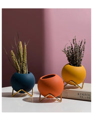 مزهريات سيراميكية صغيرة بتصميم موراندي نورديك، مزهريات إبداعية منعشة