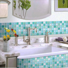 بلاط حائط من الفسيفساء قابل للتقشير واللصق ذاتي اللصق، ملصق حائط للمطبخ والحمام والمنزل، مصنوع من الفينيل ثلاثي الأبعاد