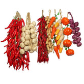 Simulation Foam Food Vegetable Artificial Fishes Hanging String Fake Chili Pepper Photography Props Wall Home Decor