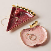 طبق سيراميك على شكل فطيرة الكرز والتفاح