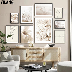 لوحة فنية جدارية من القماش لمناظر الزهور، لوحة تجريدية حديثة وبسيطة، ملصقات ومطبوعات فنية لديكور المنزل