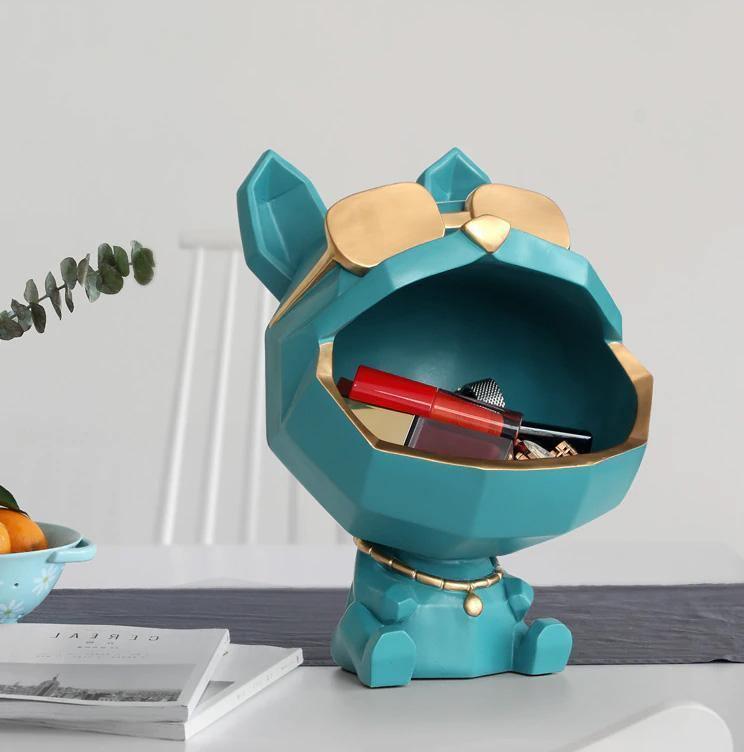 طبق تخزين على شكل تمثال كلب رائع