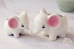 وعاء خزفي لنباتات العصاريات على شكل فيل