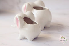 وعاء خزفي لنباتات العصاريات على شكل فيل