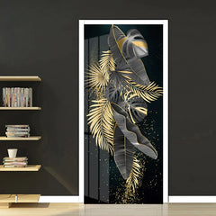 ورق جدران ثلاثي الأبعاد على شكل ورقة موز ذهبية