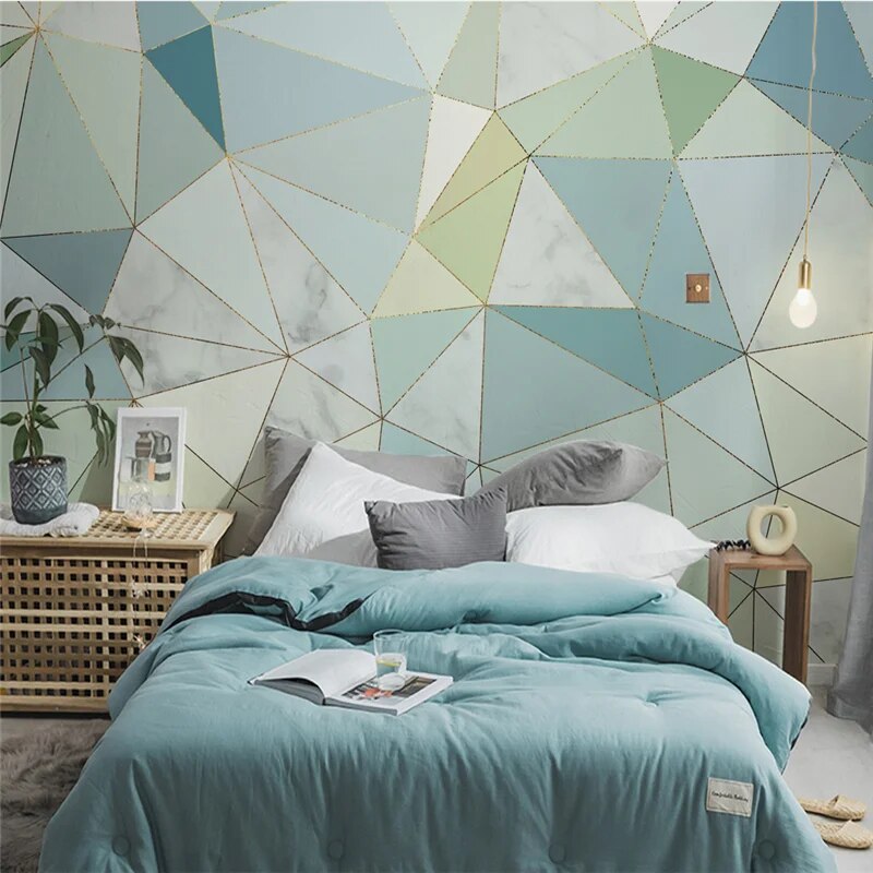 خلفية ثلاثية الأبعاد بخطوط ذهبية هندسية