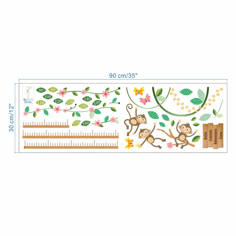 خلفية لرسومات نمو قرود لطيفة