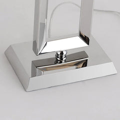 مصباح طاولة أوروبي عصري فاخر من الفولاذ المقاوم للصدأ