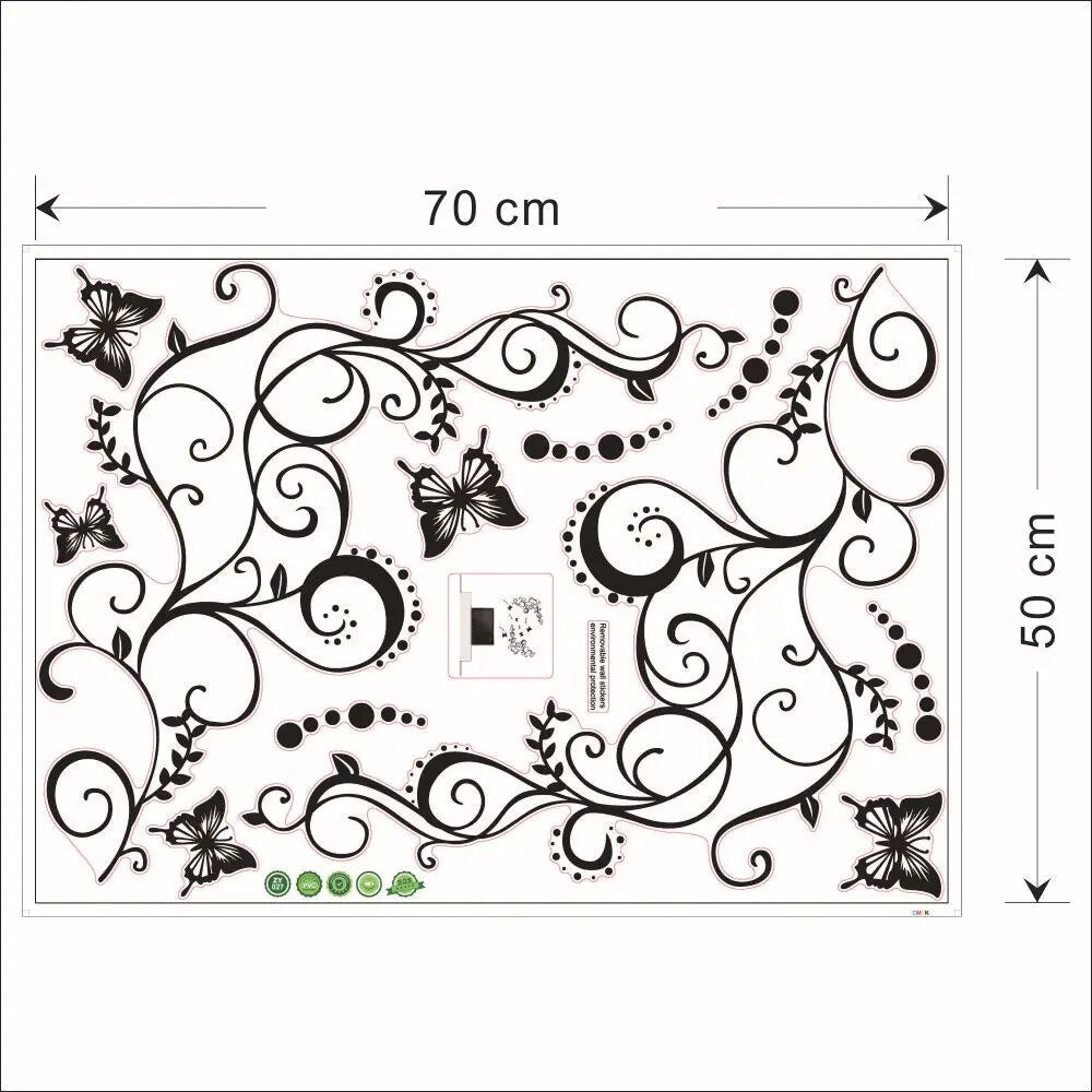 ملصق حائط ثلاثي الأبعاد على شكل فراشة سوداء كلاسيكية بأقل سعر، ملصق ديكور منزلي، فراشات، ديكور جميل لجدار التلفزيون 