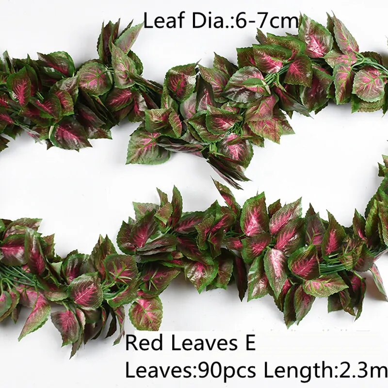 10 أنماط 1 قطعة ديكور صناعي زاهية أوراق الروطان المهبل نباتات العشب أوراق العنب للمنزل حديقة ديكور الحفلات B1015