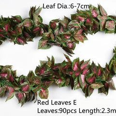 10 أنماط 1 قطعة ديكور صناعي زاهية أوراق الروطان المهبل نباتات العشب أوراق العنب للمنزل حديقة ديكور الحفلات B1015