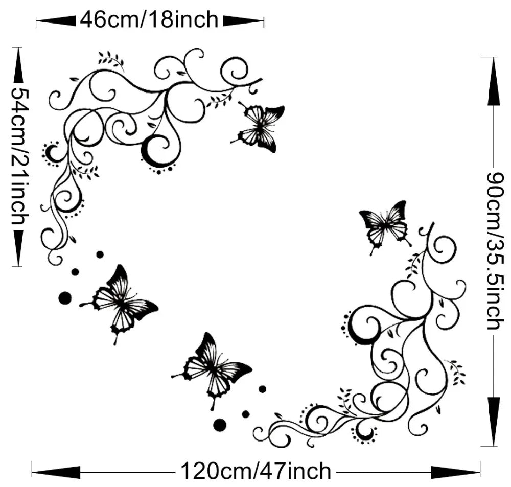 ملصق حائط ثلاثي الأبعاد على شكل فراشة سوداء كلاسيكية بأقل سعر، ملصق ديكور منزلي، فراشات، ديكور جميل لجدار التلفزيون 