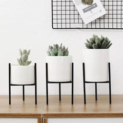 مزهريات سيراميك على الطراز الاسكندنافي