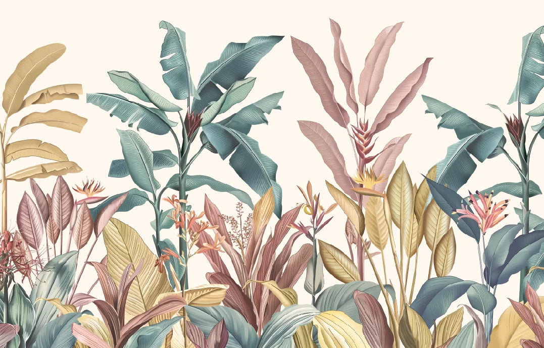 ورق حائط ثلاثي الأبعاد مخصص لأوراق الموز