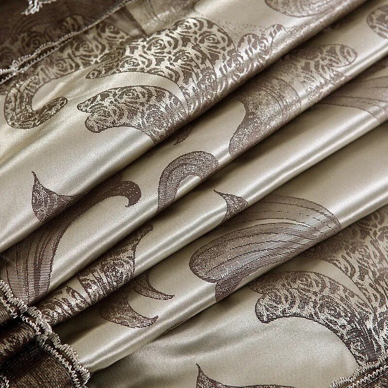 طقم أغطية سرير جاكار مقاس كوين كينج، 4 قطع 