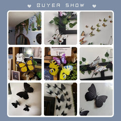 ملصقات حائط الفراشة ثلاثية الأبعاد