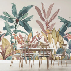 ورق حائط ثلاثي الأبعاد مخصص لأوراق الموز