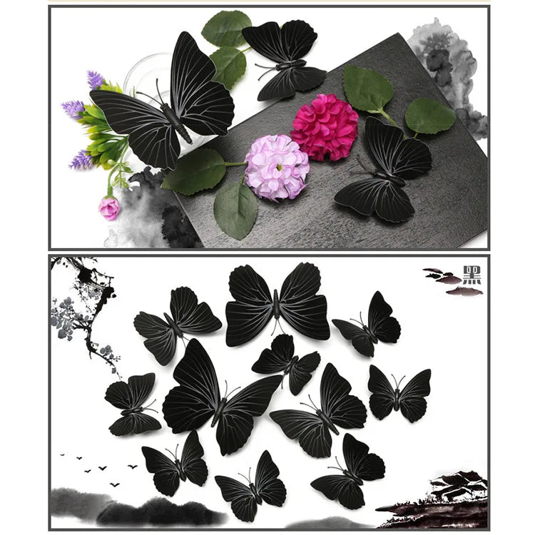 ملصقات حائط الفراشة ثلاثية الأبعاد