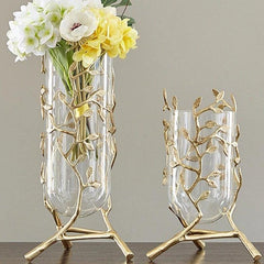 Golden Leaf Vase