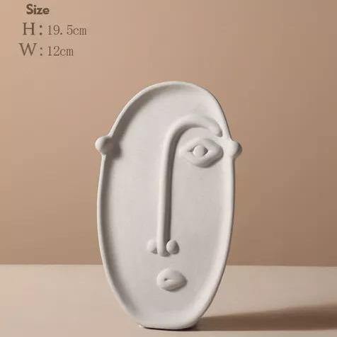 Abstract Face Ceramic Vase Small Long Face | Sage & Sill