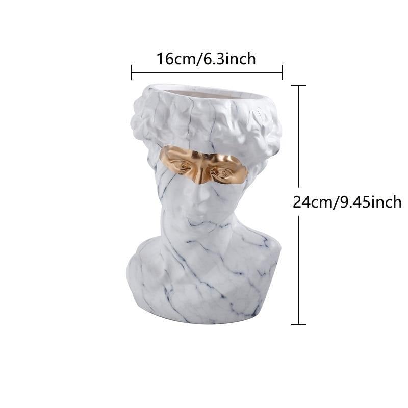 تمثال ديفيد خزفي على شكل مزهرية