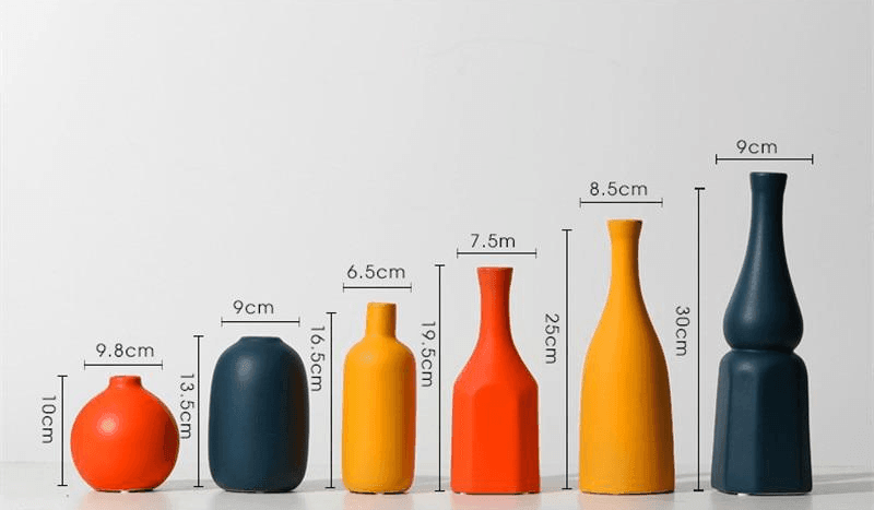 مزهريات سيراميك باستيل متباينة الألوان