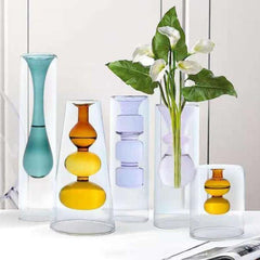 Blown Glass Bubble Vases