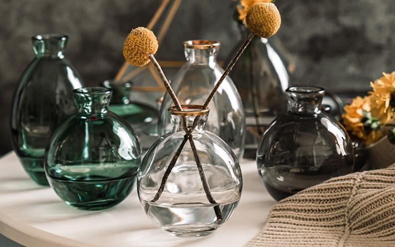 مجموعة مزهرية زجاجية من سيزان، مكونة من 3 قطع