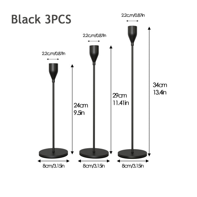 حاملات شموع معدنية ذهبية رومانسية بتصميم نورديك