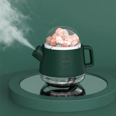 مرطب هواء محمول للعلاج العطري بالكريستال مع ملح الهيمالايا ورذاذ بارد