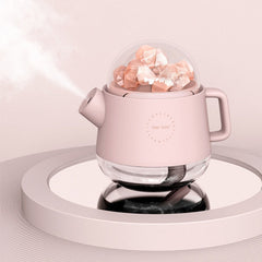 مرطب هواء محمول للعلاج العطري بالكريستال مع ملح الهيمالايا ورذاذ بارد