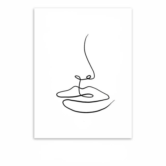 ملصق طباعة قماشية بخطوط تجريدية متنوعة للأزياء النوردية