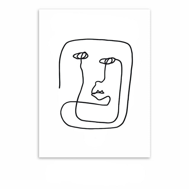 ملصق طباعة قماشية بخطوط تجريدية متنوعة للأزياء النوردية