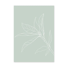 لوحة فنية جدارية خضراء تجريدية هندسية بسيطة لفتاة منحنية على قماش ملصق نورديك