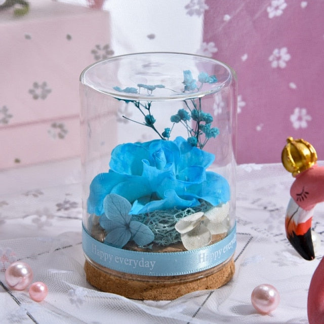 مزهرية وردة أبدية حقيقية 