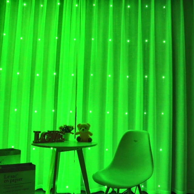 سلسلة أضواء خرافية LED بطول 3 أمتار مع ستارة وتوصيل USB